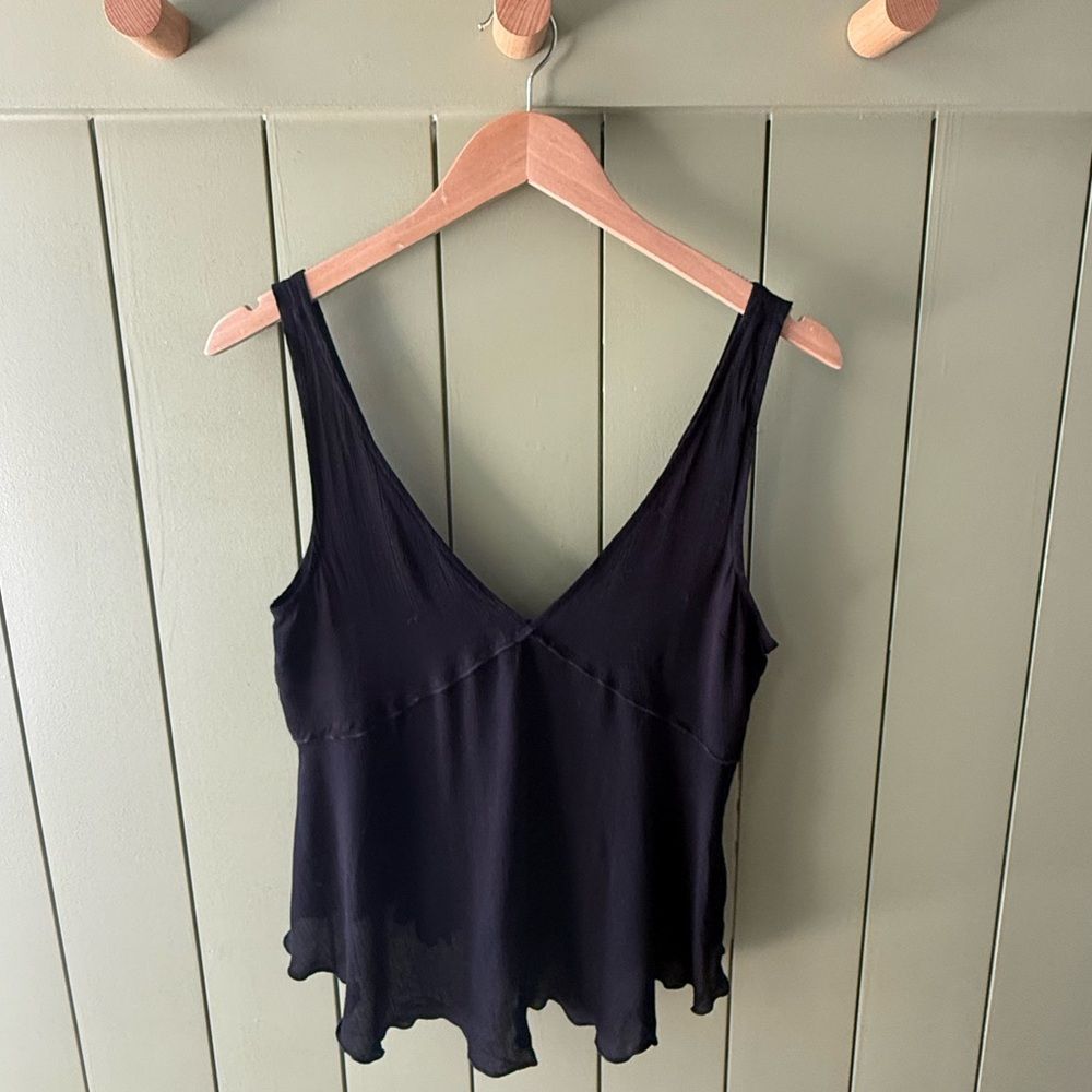 Free People Intimately Semi-Sheer Swing Tank | Black | XS